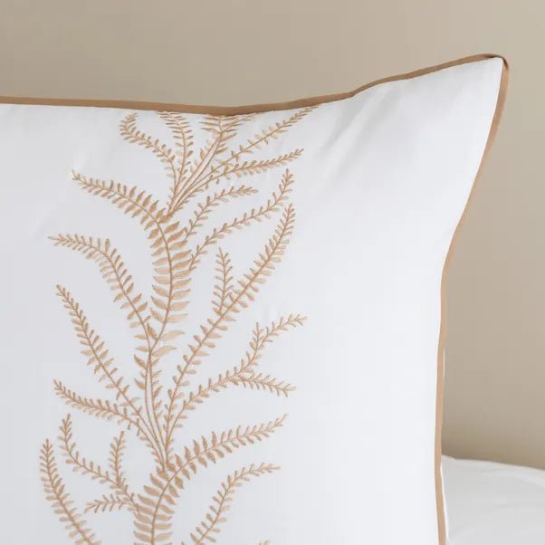 Leaf Trail Embroidered Bedspread