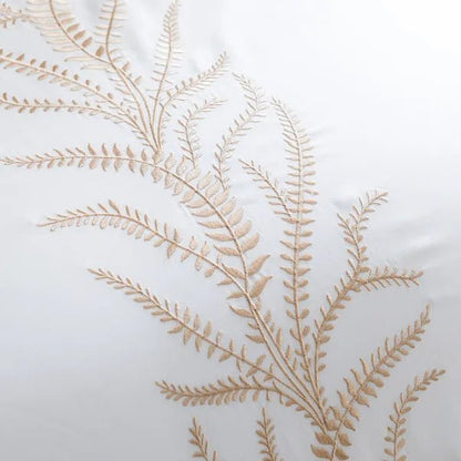 Leaf Trail Embroidered Bedspread