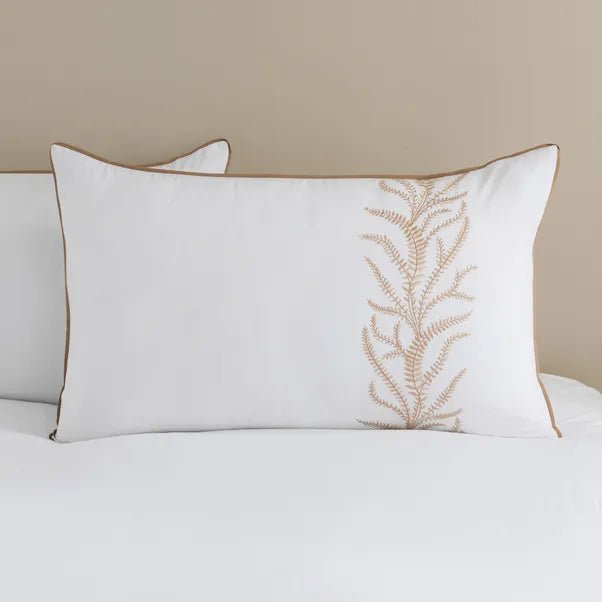 Leaf Trail Embroidered Bedspread