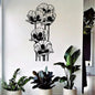 Long Flowers Metal Wall Art Decor